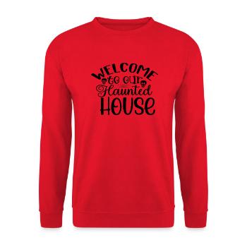 Welcome to our Haunted House - Unisex Pullover - Rot - Vorne - Alina (178cm) & Michal (187cm)
