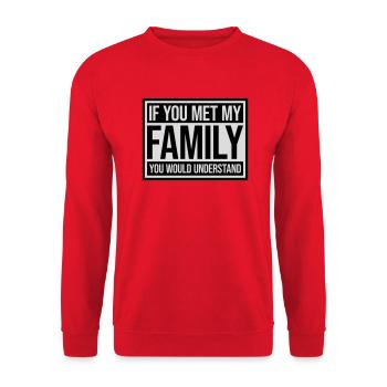 you would understand quote - Unisex Sweatshirt - red - Front - Alina (178cm) & Michal (187cm)