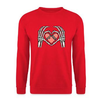 Skater - Unisex Pullover - Rot - Vorne - Alina (178cm) & Michal (187cm)