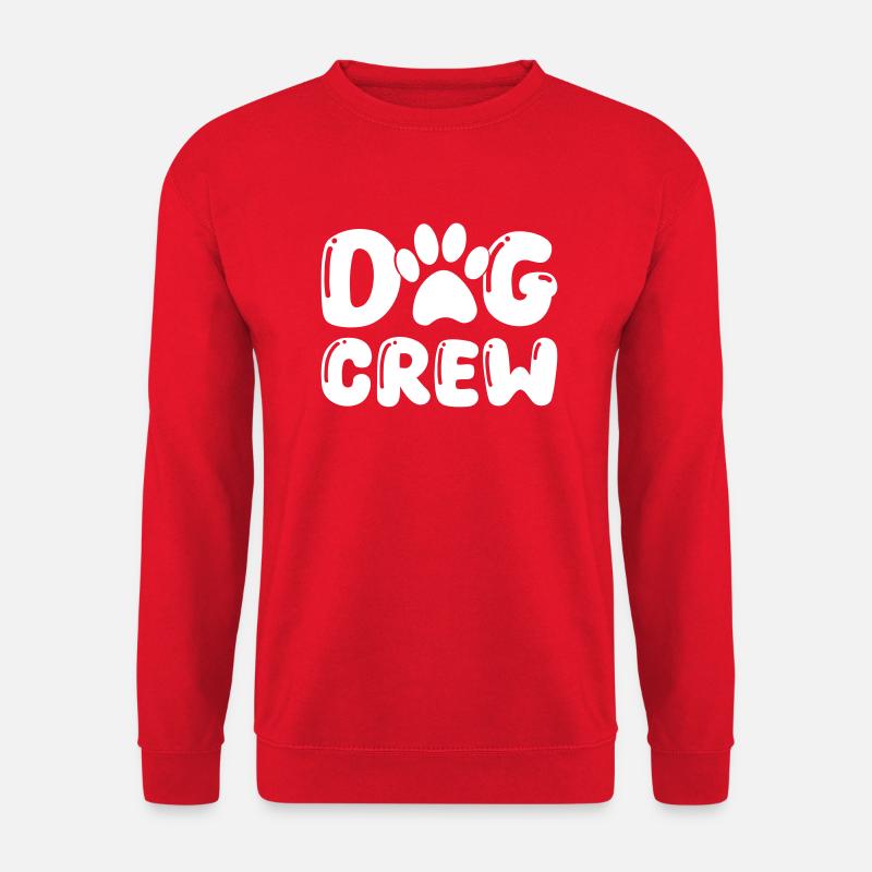 dog pfote crew - Unisex Pullover - Rot