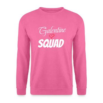 Galentine squad - Sweat-shirt Unisexe - rose - Devant