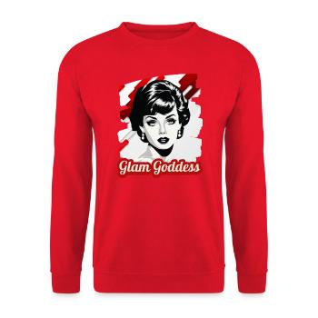 Déesse Glam - Sweat-shirt Unisexe - rouge - Devant - Alina (178cm) & Michal (187cm)