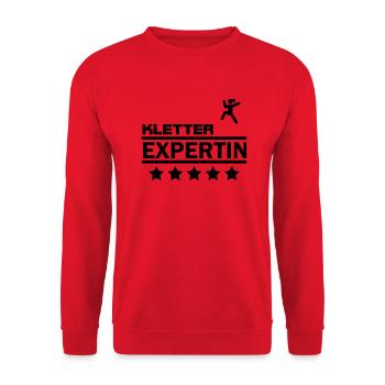 kletter expertin - Unisex Pullover - Rot - Vorne - Alina (178cm) & Michal (187cm)
