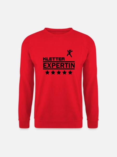kletter expertin - Unisex Pullover - Rot