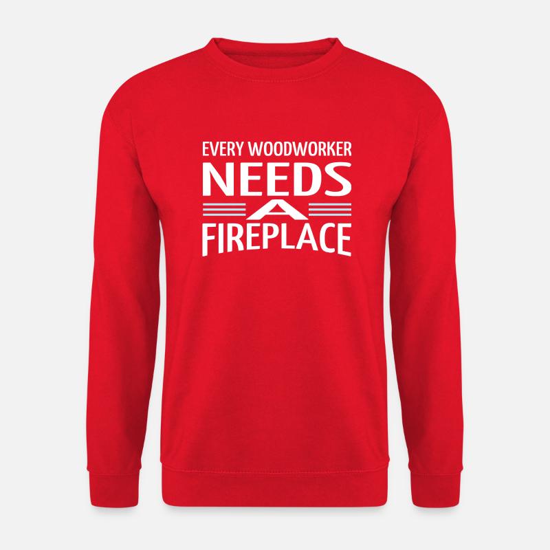 hearbeat funny craftsmen design - Unisex Sweatshirt - red