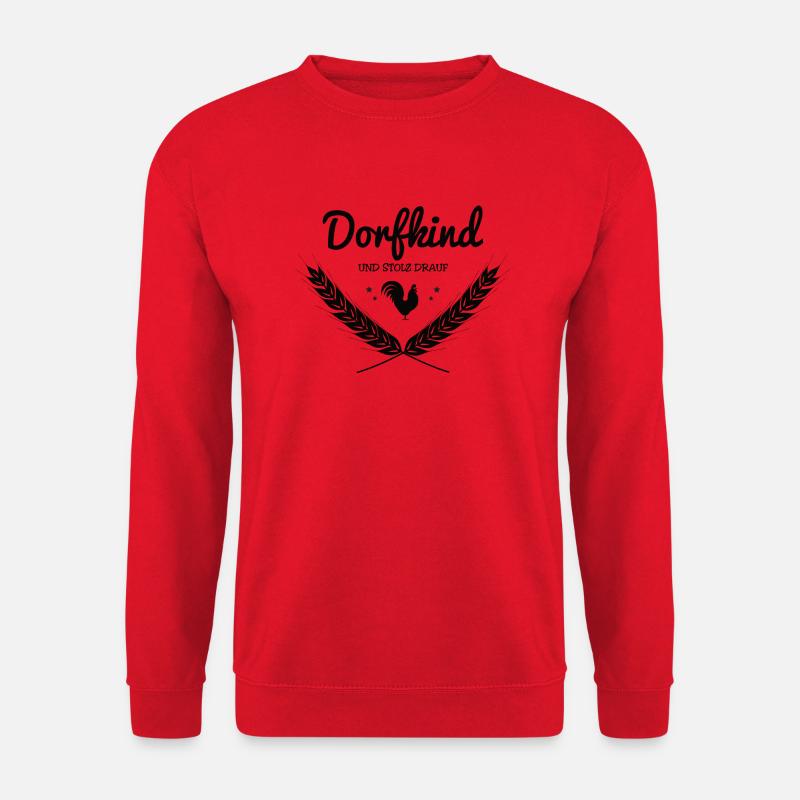 Dorfkind mit Huhn - Unisex Pullover - Rot