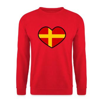 Skåne heart - Unisex Sweatshirt - red - Front - Alina (178cm) & Michal (187cm)