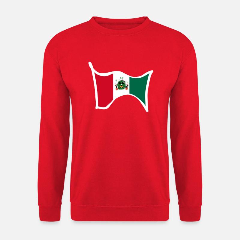 Mexico lustg with flag - Unisex Sweatshirt - red