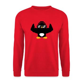 Penguin Bodybuilder Lunettes de soleil Casque Muscles - Sweat-shirt Unisexe - rouge - Devant - Alina (178cm) & Michal (187cm)