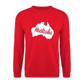 australia - Unisex Pullover - Rot - Vorne - Alina (178cm) & Michal (187cm)