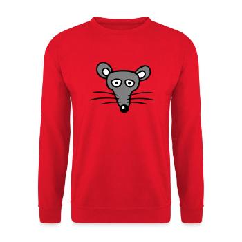 souris souris mignon petit rat rongeur amical - Sweat-shirt Unisexe - rouge - Devant - Alina (178cm) & Michal (187cm)