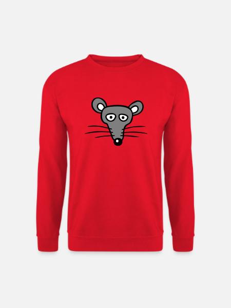 Mus Mus Sød Lille Rotte Gnaver Venlig - Unisex sweater - rød