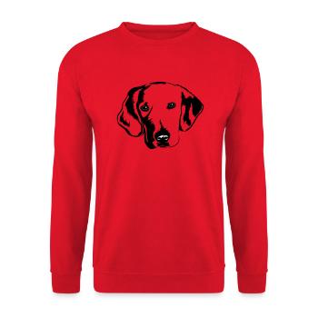 Dog - Unisex Sweatshirt - red - Front - Alina (178cm) & Michal (187cm)