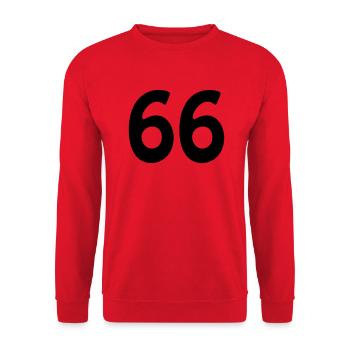 66 - Unisex Pullover - Rot - Vorne - Alina (178cm) & Michal (187cm)