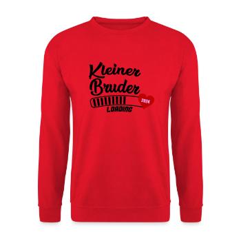 kleiner bruder loading 2024 - Unisex Pullover - Rot - Vorne - Alina (178cm) & Michal (187cm)