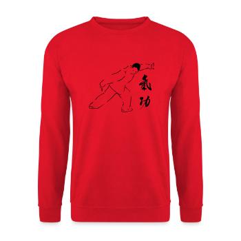 Qi Gong - Sweat-shirt Unisexe - rouge - Devant - Alina (178cm) & Michal (187cm)