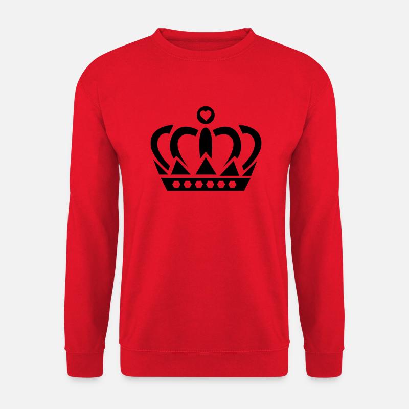 crown heart - Unisex Pullover - Rot