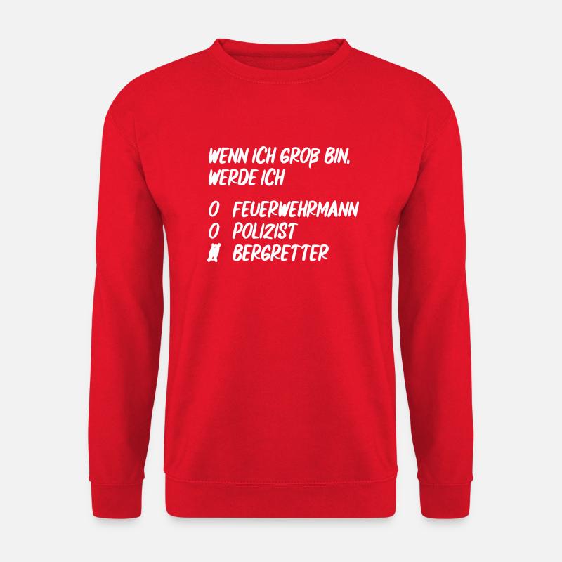 Ich werde Bergretter - Unisex Pullover - Rot