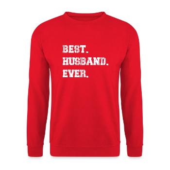 BEST HUSBAND EVER - Unisex Sweatshirt - red - Front - Alina (178cm) & Michal (187cm)