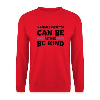 present birthday present gift gift idea quote - Unisex Sweatshirt - red - Front - Alina (178cm) & Michal (187cm)