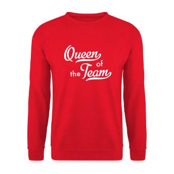 Queen of the Team - Unisex Sweatshirt - red - Front - Alina (178cm) & Michal (187cm)