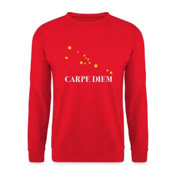 Carpe Diem utilise l’horoscope de la constellation du Jour Taureau - Sweat-shirt Unisexe - rouge - Devant - Alina (178cm) & Michal (187cm)
