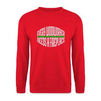 birthday gift tree feller - Unisex Sweatshirt - red - Front - Alina (178cm) & Michal (187cm)