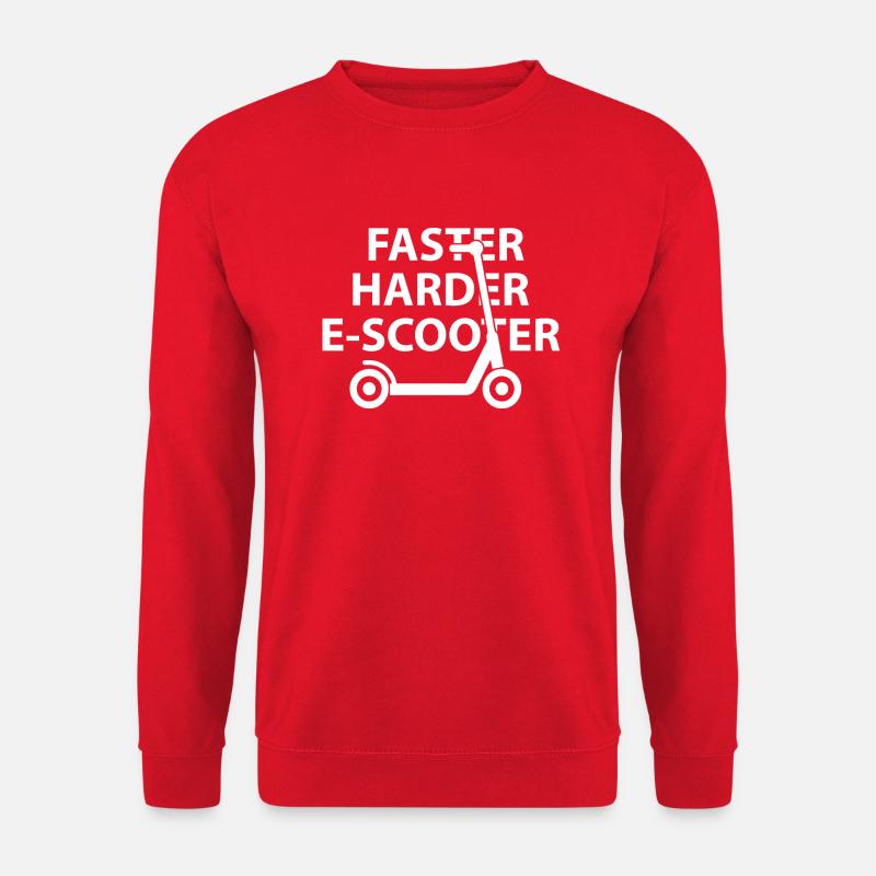 E-Scooter E-Roller Scooter - Sweat-shirt Unisexe - rouge