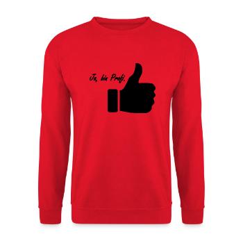 Profi Handwerker Bau Alleskönner Vater Hilfe Chef - Unisex Pullover - Rot - Vorne - Alina (178cm) & Michal (187cm)