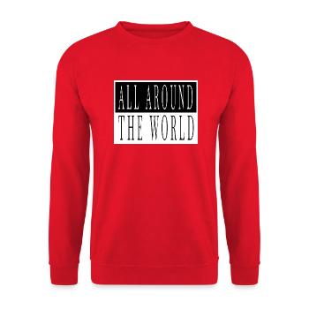 typography funny outdoors birthday - Unisex Sweatshirt - red - Front - Alina (178cm) & Michal (187cm)
