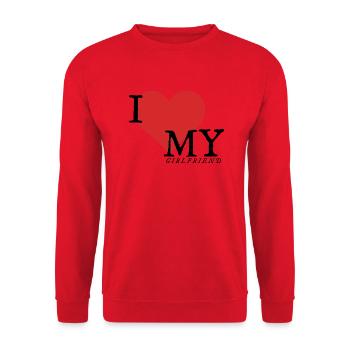 J’aime ma copine - Sweat-shirt Unisexe - rouge - Devant - Alina (178cm) & Michal (187cm)