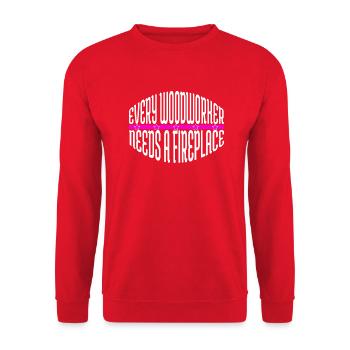 Plumber Funny Carpenter Birthday Present Idea - Unisex Sweatshirt - red - Front - Alina (178cm) & Michal (187cm)