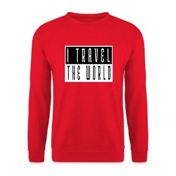 Calligraphic Family Holiday Jokes Forest Animal - Unisex Sweatshirt - red - Front - Alina (178cm) & Michal (187cm)