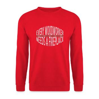 cool logging lumberjackwoodworking funshirt tools - Unisex Sweatshirt - red - Front - Alina (178cm) & Michal (187cm)