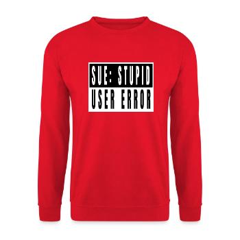 hacking code hacking coding coding computer quote - Unisex Sweatshirt - red - Front - Alina (178cm) & Michal (187cm)