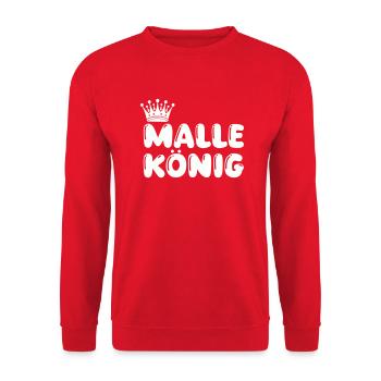 Malle König - Unisex Sweatshirt - red - Front - Alina (178cm) & Michal (187cm)