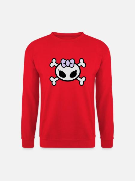 skul kitty - Unisex Pullover - Rot