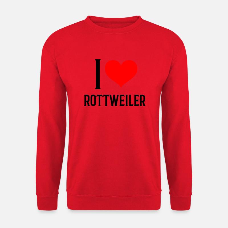 i heart rottweiler - Ich liebe meinen Rottweiler - Unisex Pullover - Rot
