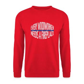 chainsaw grab birthday present carpenter joke joke - Unisex Sweatshirt - red - Front - Alina (178cm) & Michal (187cm)