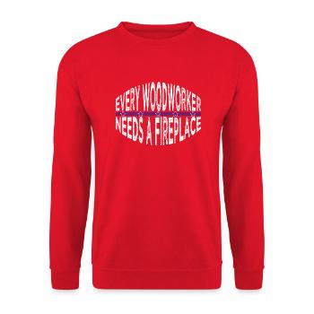 statement carpenter jokes funny sayings - Unisex Sweatshirt - red - Front - Alina (178cm) & Michal (187cm)