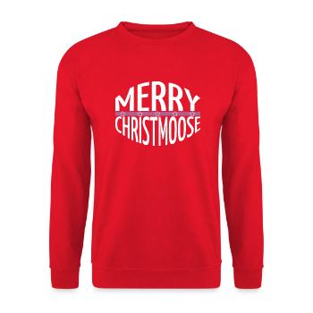 geek happy christmas vacation cute dinosaurs baby - Unisex Pullover - Rot - Vorne - Alina (178cm) & Michal (187cm)