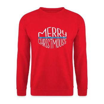 christmas dino bike moon christmas vacation humor - Unisex Pullover - Rot - Vorne - Alina (178cm) & Michal (187cm)
