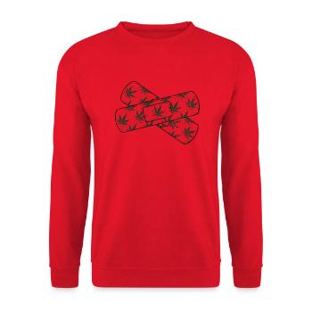 Hanf - Unisex Pullover - Rot - Vorne - Alina (178cm) & Michal (187cm)