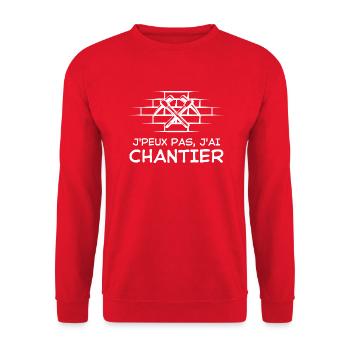 Chantier tourelle - Sweat-shirt Unisexe - rouge - Devant - Alina (178cm) & Michal (187cm)