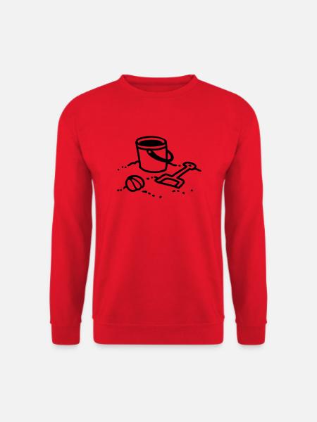 Sandbox - plage - Line - Sweat-shirt Unisexe - rouge