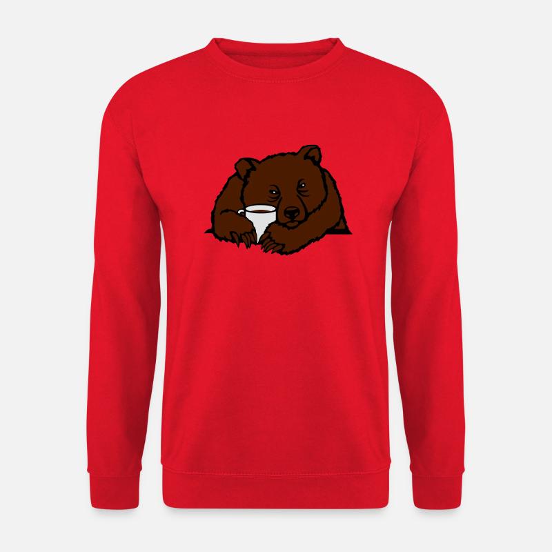 Morgenmuffel Bär - Unisex Pullover - Rot