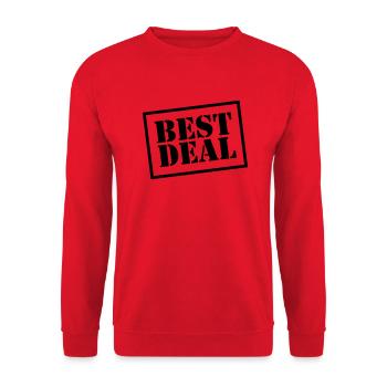 Best Deal - Unisex Pullover - Rot - Vorne - Alina (178cm) & Michal (187cm)