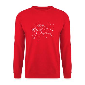 Wassermann, Aquarius, Sternzeichen, Himmel, Planet - Unisex Pullover - Rot - Vorne - Alina (178cm) & Michal (187cm)