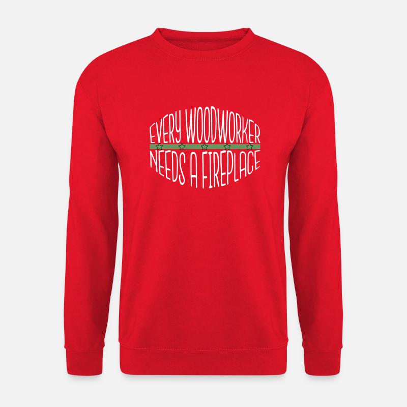 cool logging lumberjackwoodworking - Unisex Sweatshirt - red