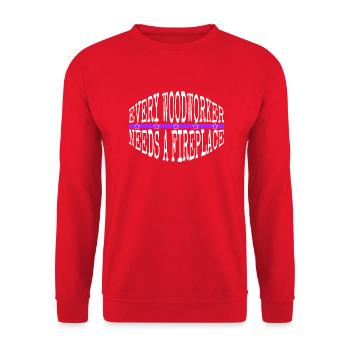 arboriculture funny carpenter felling mason - Unisex Sweatshirt - red - Front - Alina (178cm) & Michal (187cm)